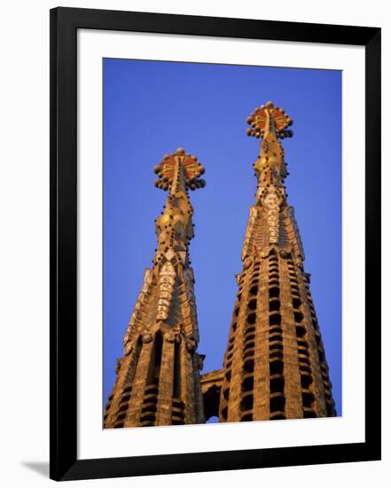 Spires of the Sagrada Familia, the Gaudi Cathedral, in Barcelona, Cataluna, Spain, Europe-Nigel Francis-Framed Photographic Print