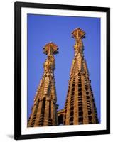 Spires of the Sagrada Familia, the Gaudi Cathedral, in Barcelona, Cataluna, Spain, Europe-Nigel Francis-Framed Photographic Print