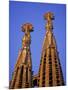 Spires of the Sagrada Familia, the Gaudi Cathedral, in Barcelona, Cataluna, Spain, Europe-Nigel Francis-Mounted Photographic Print