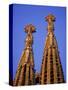 Spires of the Sagrada Familia, the Gaudi Cathedral, in Barcelona, Cataluna, Spain, Europe-Nigel Francis-Stretched Canvas