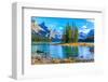 Spirit Island Lake Maligne-null-Framed Art Print