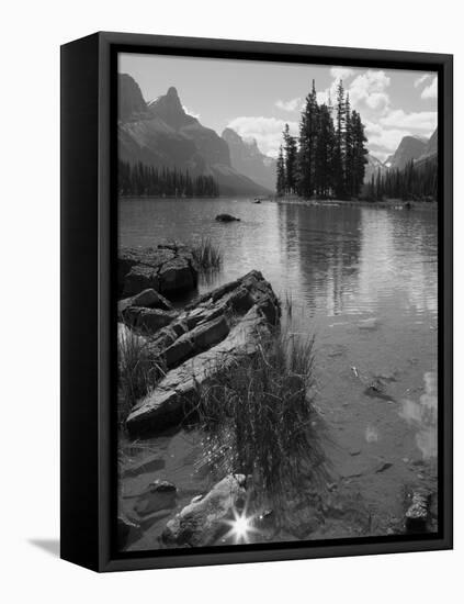 Spirit Island, Maligne Lake, Jasper National Park, UNESCO World Heritage Site, British Columbia, Ro-Martin Child-Framed Stretched Canvas