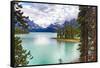 Spirit Island on Maligne Lake, Alberta, Canada-George Oze-Framed Stretched Canvas