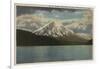 Spirit Lake, WA - View of Mt. St. Helens-Lantern Press-Framed Art Print