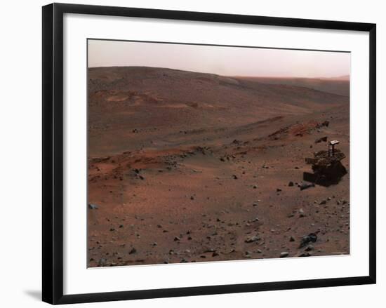 Spirit Mars Exploration Rover on the Flank of Husband Hill-Stocktrek Images-Framed Photographic Print