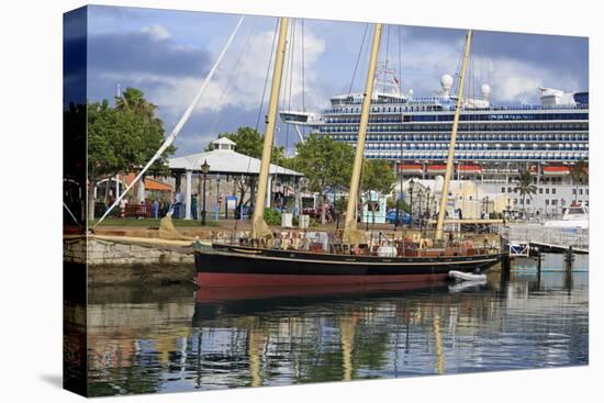 Spirit of Bermuda Sloop in the Royal Naval Dockyard, Sandys Parish, Bermuda, Central America-Richard Cummins-Stretched Canvas