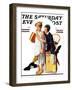 "Spirit of Education" Saturday Evening Post Cover, April 21,1934-Norman Rockwell-Framed Giclee Print