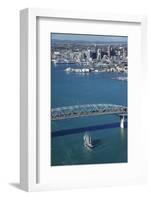 Spirit of New Zealand Tall Ship, Auckland Harbour Bridge, Auckland, North Island, New Zealand-David Wall-Framed Photographic Print