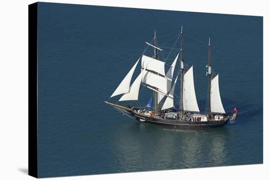 Spirit of New Zealand Tall Ship, Waitemata Harbour, Auckland, North Island, New Zealand-David Wall-Stretched Canvas