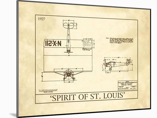 Spirit of St. Louis-null-Mounted Art Print