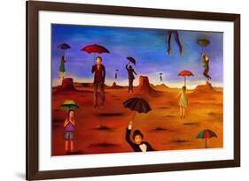 Spirit of the Flying Umbrella 2-Leah Saulnier-Framed Giclee Print