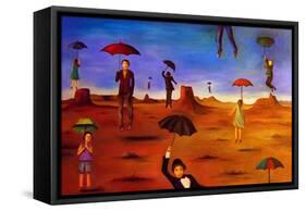 Spirit of the Flying Umbrella 2-Leah Saulnier-Framed Stretched Canvas