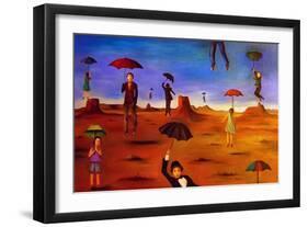 Spirit of the Flying Umbrella 2-Leah Saulnier-Framed Giclee Print