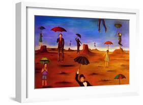 Spirit of the Flying Umbrella 2-Leah Saulnier-Framed Giclee Print