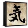 Spirit Tattoo Design, Japanese Kanji In Sepia-outsiderzone-Framed Stretched Canvas
