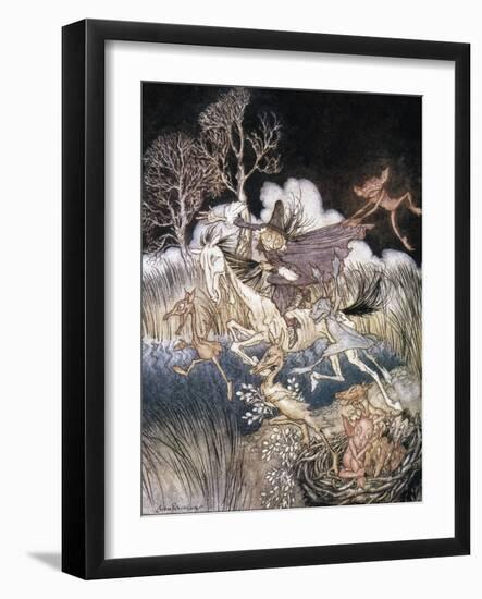 Spirits In Sleepy Hollow-Arthur Rackham-Framed Giclee Print