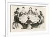 Spiritualism Comes to Germany, a Table-Lifting Seance at Leipzig in the Early Days-null-Framed Premium Giclee Print