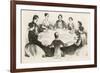 Spiritualism Comes to Germany, a Table-Lifting Seance at Leipzig in the Early Days-null-Framed Premium Giclee Print