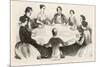 Spiritualism Comes to Germany, a Table-Lifting Seance at Leipzig in the Early Days-null-Mounted Premium Giclee Print