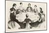 Spiritualism Comes to Germany, a Table-Lifting Seance at Leipzig in the Early Days-null-Mounted Art Print