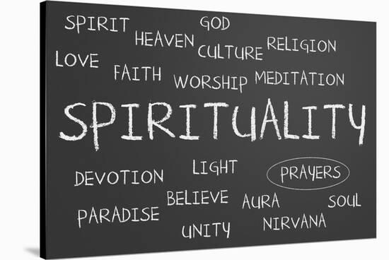 Spirituality Word Cloud-IJdema-Stretched Canvas