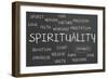 Spirituality Word Cloud-IJdema-Framed Premium Giclee Print