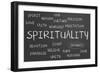 Spirituality Word Cloud-IJdema-Framed Premium Giclee Print