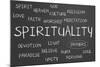 Spirituality Word Cloud-IJdema-Mounted Art Print