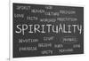 Spirituality Word Cloud-IJdema-Framed Art Print