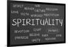 Spirituality Word Cloud-IJdema-Framed Art Print