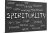 Spirituality Word Cloud-IJdema-Mounted Art Print