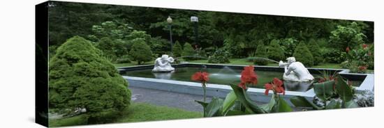 Spit and Spat Statues in Fountain, Saratoga Springs, New York, USA-null-Stretched Canvas