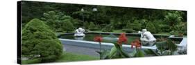 Spit and Spat Statues in Fountain, Saratoga Springs, New York, USA-null-Stretched Canvas