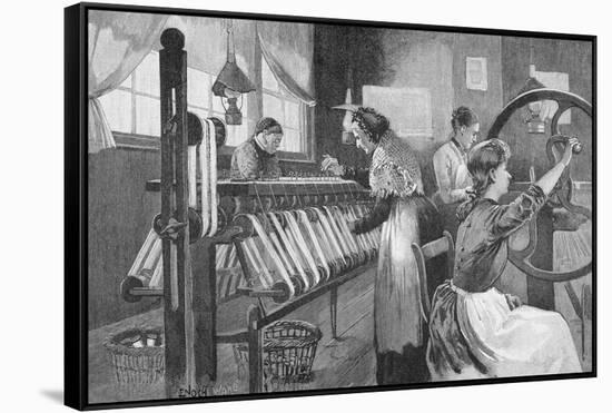 Spitalfields Silk Weavers, 1893-Enoch Ward-Framed Stretched Canvas