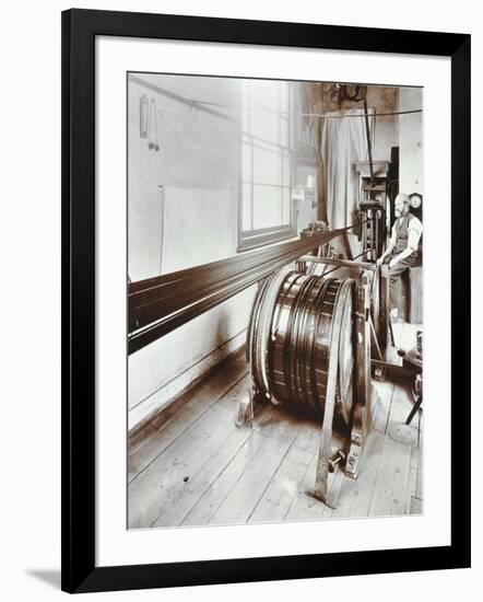 Spitalfields Silk Weaving Industry, Alma Road, Bethnal Green, London, 1909-null-Framed Premium Photographic Print