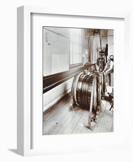 Spitalfields Silk Weaving Industry, Alma Road, Bethnal Green, London, 1909-null-Framed Photographic Print