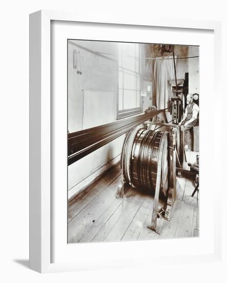 Spitalfields Silk Weaving Industry, Alma Road, Bethnal Green, London, 1909-null-Framed Photographic Print