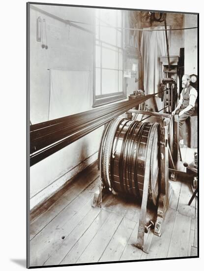 Spitalfields Silk Weaving Industry, Alma Road, Bethnal Green, London, 1909-null-Mounted Photographic Print