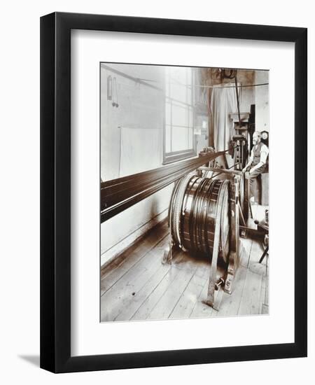 Spitalfields Silk Weaving Industry, Alma Road, Bethnal Green, London, 1909-null-Framed Premium Photographic Print