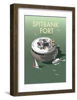 Spitbank Fort - Dave Thompson Contemporary Travel Print-Dave Thompson-Framed Art Print