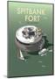 Spitbank Fort - Dave Thompson Contemporary Travel Print-Dave Thompson-Mounted Art Print