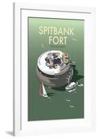 Spitbank Fort - Dave Thompson Contemporary Travel Print-Dave Thompson-Framed Giclee Print