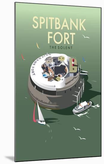 Spitbank Fort - Dave Thompson Contemporary Travel Print-Dave Thompson-Mounted Giclee Print