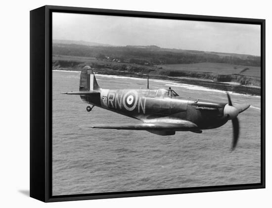 Spitfire in Flight-null-Framed Stretched Canvas