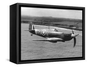 Spitfire in Flight-null-Framed Stretched Canvas