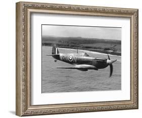 Spitfire in Flight-null-Framed Photographic Print