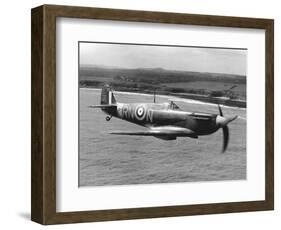 Spitfire in Flight-null-Framed Photographic Print