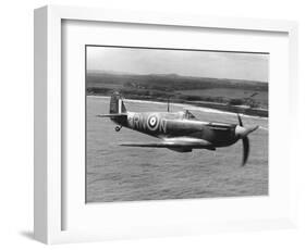 Spitfire in Flight-null-Framed Photographic Print