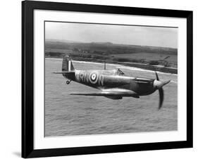 Spitfire in Flight-null-Framed Photographic Print