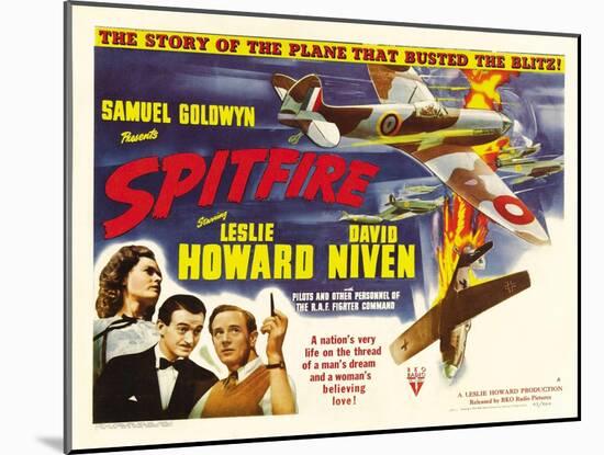 Spitfire, Rosamund John, David Niven, Leslie Howard, 1942-null-Mounted Photo